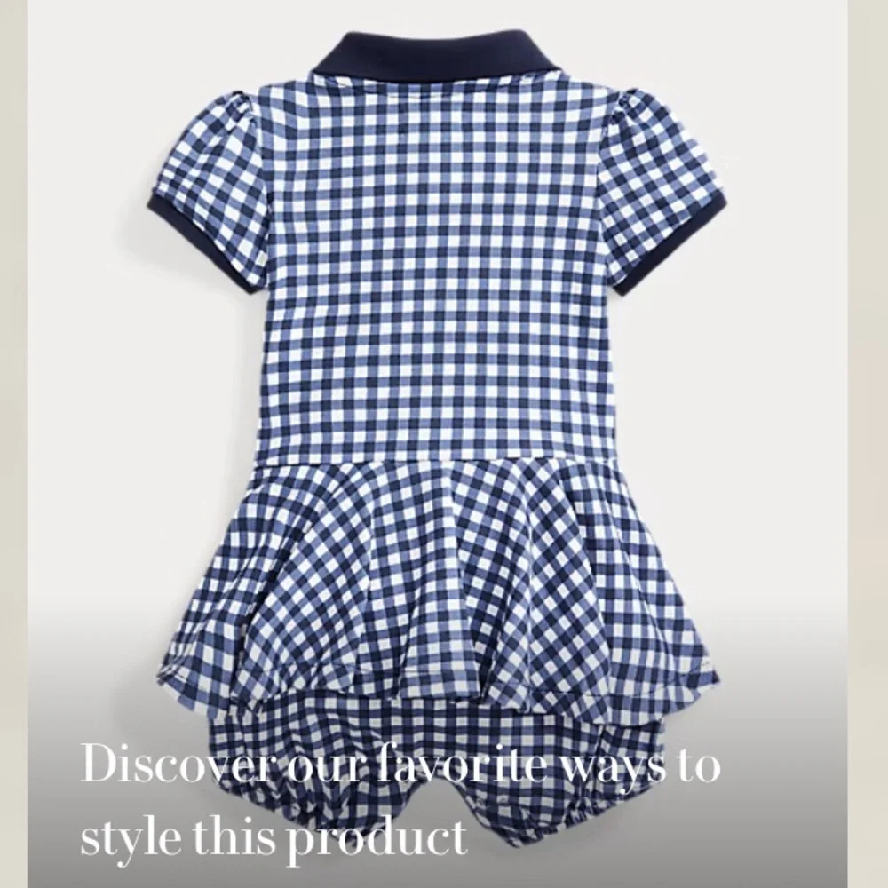 Ralph Lauren Checker Baby Girl One Piece